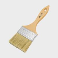 КИСТЬ СРЕДА 40*12ММ 126025 DECOR ИЗ СВЕТЛОЙ СМЕШАННОЙ ЩЕТИНЫ ПЛАСТ. РУЧКА				